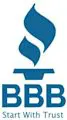 A blue logo of the company rbp.
